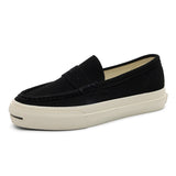 Riolio  Men's Vulcanized Shoes: Niche, Light Luxury, Solid Color, Retro Style, Flat Heel, Split-on, Lazy Soft-soled Casual Walking Shoes