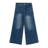 Riolio New Men's Baggy Straight Leg Wide Leg Jeans Male Fashion Vintage Wash Casual Denim Pants Youth Popular Brand Streetwear Trousers