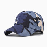 Riolio  Streetwear Camouflage Baseball Cap for Men and Women Unisex Cotton Duckbill Hat Plain Fashion for Outdoor Sunshade Sport Hiking