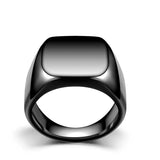 Riolio New Classic Glossy Ring Men Temperament Fashion Stainless Steel Round Finger Ring For Men Jewelry Gift