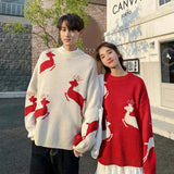 Riolio Autumn Winter Sweaters for Men and Women Couple Ugly Sweaters Korean Fashion Top Christmas New Year Pullovers Streetwear
