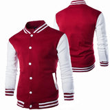 Riolio Fashion Slim Fit Baseball Men's Coat Personalized Casual Sports Male Jacket  New Printed Stand Up Collar Cardigan Outwear
