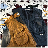 Riolio American Outdoor Multi-function Short Vest Jacket Basic Commuting Versatile Vest Cityboy Workwear Waistcoat Aesthetic Urban Chic
