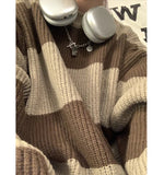 Riolio Striped Sweaters, Lazy Men's Knitwear, Autumn and Winter New Outerwear, Trendy Brand, High-end Thread Clothing Men Pullover