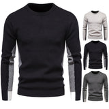 Riolio Autumn New Foreign Trade Men's Knitwear Round Neck Colored Solid Sweater Underlay