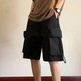 Riolio  New Men's American Workwear Shorts for Summer Casual Wear with Large Pockets Mid-Length Straight Leg Slimming Versatile Outdoor