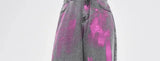 Riolio Coated Jeans Men's American High Street Wasteland Gray Wide-leg Pants Men Women A-type Smoke Gray Floor Pants 2025