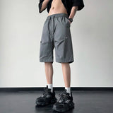 Riolio  Ice Silk Men Summer Thin American Windproof Workwear Charge Five-point Pants