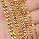 Riolio 10 Pieces Stainless Steel Cuban Link Necklace for Men Women Tarnish Free Heavy Curb Chain Necklace Choker 16 18 20 22 24 Inches