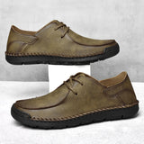 Riolio  Spring Soft Leather Casual Men Leather Shoes Lightweight Leather Casual Shoes Men Loafers Comfy Moccasins All-match Driving Shoe