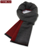 Riolio  Luxury Scarf Man Winter Warm Wool Scarf For Men Cashmere Scarves Casual Plaid Male Long Pashmina Outdoor Shawls Man Muffler Gift