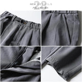 Riolio White Stretch Casual Ankle Pants Silhouette Men's Elegant Suit Pants Summer Korean Straight Loose Men's Smart Casual Trousers