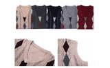 Riolio  Autumn Winter Mens Knitted Sleeveless Jacket Man V-Neck Warm Jumper Knitted Waistcoats Men Wool Pullovers Sweater Vests Clothing