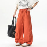 Riolio Unisex Pants Wide Leg Athletic Lounge Pants Spring Summer Lightweight Stretch Waist Casual Sportswear Joggers Loose Thin Comfort