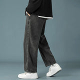 Riolio Men Daily Simple Outside Sports Casual Jeans Male Basic Straight Leg Denim Pants Popular High Quality Wide Leg Denim Trousers