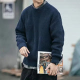 Riolio Oversize Knitwear Thick Korean Popular Clothes Knitted Sweaters for Men Autumnr and Winter Streetwear Aesthetic Top Pullover Man