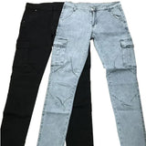 Riolio  Man Business Casual Cargo Jeans Male Stylish Tide Brand Stretch Pants Spring Summer Grey Brand New Fit Straight Lightweight