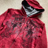 Riolio Vintage Y2k MMA Elite Zip Up Hoodie New American Size Small Skull Wing Graphic Men Street Hip Hop Casual Sweatshirt Unisex