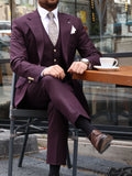 Riolio  High Quality Men's Tuxedo 3 Pieces Jacket Vest Pants Prom Wear Notched Lapel Formal Business Suit Set Interview Office Outfit