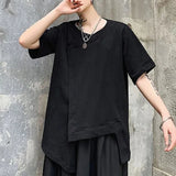 Riolio  XS-4XL Mens T-Shirt Irregular Dark Style Cotton T-Shirt Summer Streetwear Y2k Fashion Campus Trend Top Men'S Clothing New