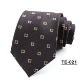 Riolio  Wholesale 8CM Men's Necktie Classic Ties For Man Wedding Business Party Polyester Dots Stripes Floral Jacquard Ascot Accessories