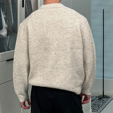 Riolio New British Retro Men Polo Neck Sweater Light Luxury Knit Loose Long Sleeve Pullover Casual Solid Color Premium Knitwear M-3XL