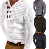 Riolio New Knit Sweater Men Autumn Winter Fashion Solid Mens Sweaters Thick Warm Men's Jumper Sweater Male Pullovers Outwear Male Coats