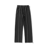 Riolio  Spring Summer New Elastic Waist Striped Contrast Color Straight Pants Man High Street Casual Loose Drawstring All-match Trousers