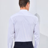 Riolio Fiber Men White Shirt Long Sleeve Regular Fit Formal Business Social Camisas Plus Large Size 8XL 7XL 6XL 5XL