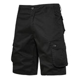 Riolio Men's Shorts Loose Large Size Multi-Pocket Overalls Summer Cotton Comfortable Nickel Pants Outdoor Casual Sports Beach Pants