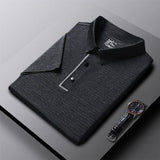 Riolio Lightweight Polo Shirt Lapel Button Jogging Tops Summer Men's Solid Color Tshirts New Men Casual Streetwear Short Sleeve Shirts