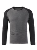 Riolio Casual Fashion Streetwear Long Sleeve T-shirt Men Woman Fitness Raglan Sleeves Tee Shirt Male Tops Spring Autumn Clothing