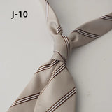 Riolio  New Arrival 8CM Navy Striped Neck Ties For Men Adult Luxury Vintage White Floral Block Neckties Wedding Casual Shirt Cravat
