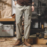 Riolio  American Retro Washing Workwear Men Spring and Autumn Loose Straight New Casual Conical Pants