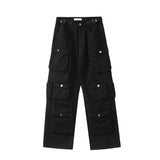 Riolio Y2K Style Multi-pocket Tooling Jeans Men's American Retro Street Harajuku Trousers Washed Mopping Pants Youth Clothing