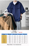 Riolio  5 Colors Summer Hooded T shirt Men Korean Half Sleeve Pullover Streetwear Loose T-shirt Tops Drawstring Men Clothing
