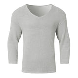 Riolio  Retro Solid V-Neck Loose Knitted Sweater