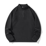 Riolio  Autumn and Winter Bottoming Solid Color Long-sleeved Men's Stand-collar Long-sleeved T Fashion Casual Top