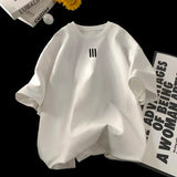 Riolio Men's Oversized T-shirts Mens Cotton T Shirt White 5XL Casual Summer Wear Fashion Print Tee Shirts for Men New Clothing