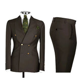 Riolio  Men's Double Breasted Tuxedo Suit Shawl Lapel Slim Fit 2 Piece Blazer & Pants Formal Business Luxury Suits Casual Wedding Groom