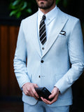 Riolio  New Striped Suit Blazer Vest Pants 3 Pieces For Men Distinctive Handsome Men's Tuxedo Wedding Groom Best Man Outfit