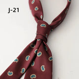 Riolio  New Arrival 8CM Navy Striped Neck Ties For Men Adult Luxury Vintage White Floral Block Neckties Wedding Casual Shirt Cravat