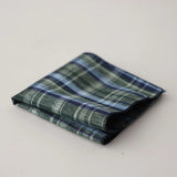 Riolio  24cm Korean Striped Plaid Pocket Square Men Young Boys Brown Casual Handkerchief Scarf Personalized Versatile Suit Pocket Towel