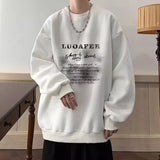 Riolio New Vintage Letter Printed Pullover Hoodies For Men Goth Sweatshirts Streetwear Oversize Hoody Hip Hop Fleece Y2K Clothes