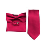 Riolio  Business Men Tie Set With Bowtie Pocket Square Cufflinks Necktie Suit Set Paisley Dot Floral Style New Fashion Classic Bow Tie