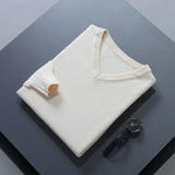 Riolio  Men Cashmere Sweater Autumn Winter Soft Warm Jersey Jumper  Pull Homme Hiver Pullover V-Neck Knitted Sweaters