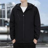 Riolio New Windbreaker Men Tactical Thin Jacket Waterproof Outdoor Hooded Coat Sports Military S-6XL Field Climbing Thin Outwear Coat