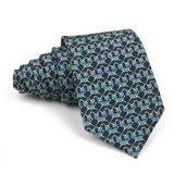 Riolio  High Quality Classic Men's 7.5cm Tie Soft Smooth Green Blue Colorful Paisley Flower Necktie Daily Wear Business Accessories Gift