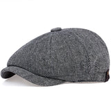 Riolio Retro Newsboy Caps Men British Painters Hats Autumn Winter Berets Herringbone Flat Cap Hip Hop Berets