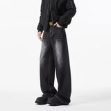 Riolio New Retro Washed Straight-Leg Jeans For Men High Street Fashion Baggy Denim Pantalones Hombre Hip Hop Distressed Y2K Jean